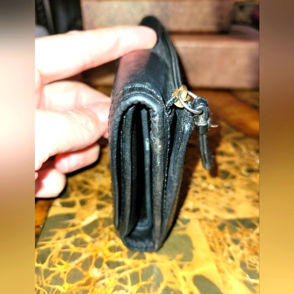 Coach black long wallet with checkbook cover - Picture 7 of 15